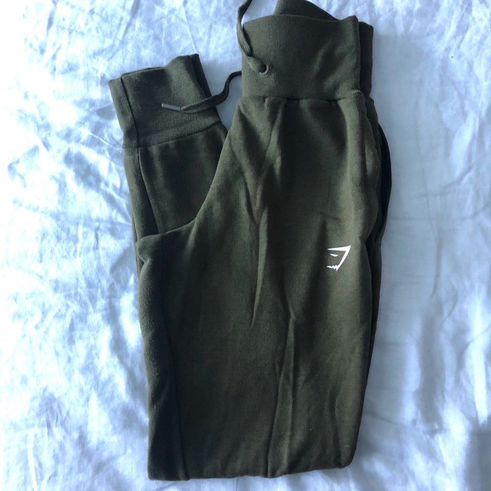GymShark High Waisted Joggers - Khaki Marl